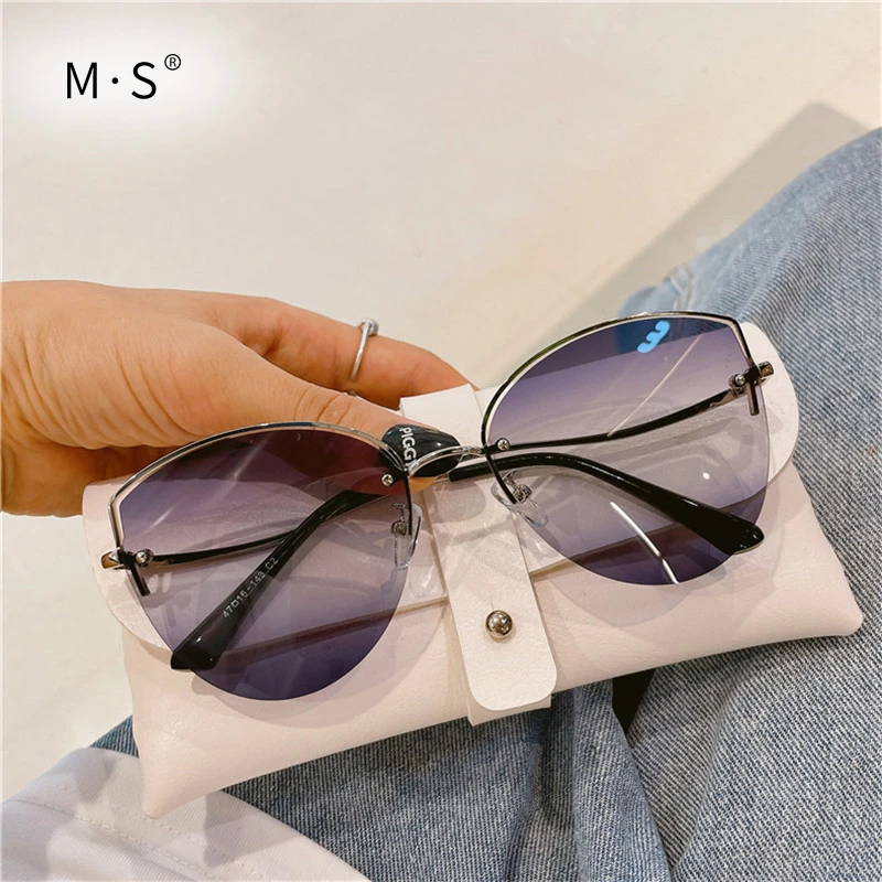 MS gafas de sol polarizadas para mujer, lentes de polarizadas con de lujo, sin montura, diseño de marca Original, a la moda, UV400| Gafas de sol para mujer| - AliExpress