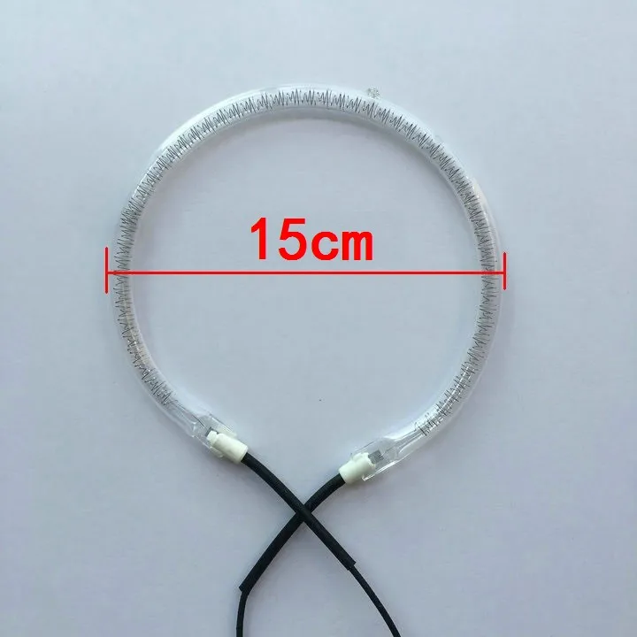 220-240V 1200-1400W Halogen Carbon Fiber Oven Heating Tube Round Shape 15cm Diameter 1cm Tube 1Pc for oven components