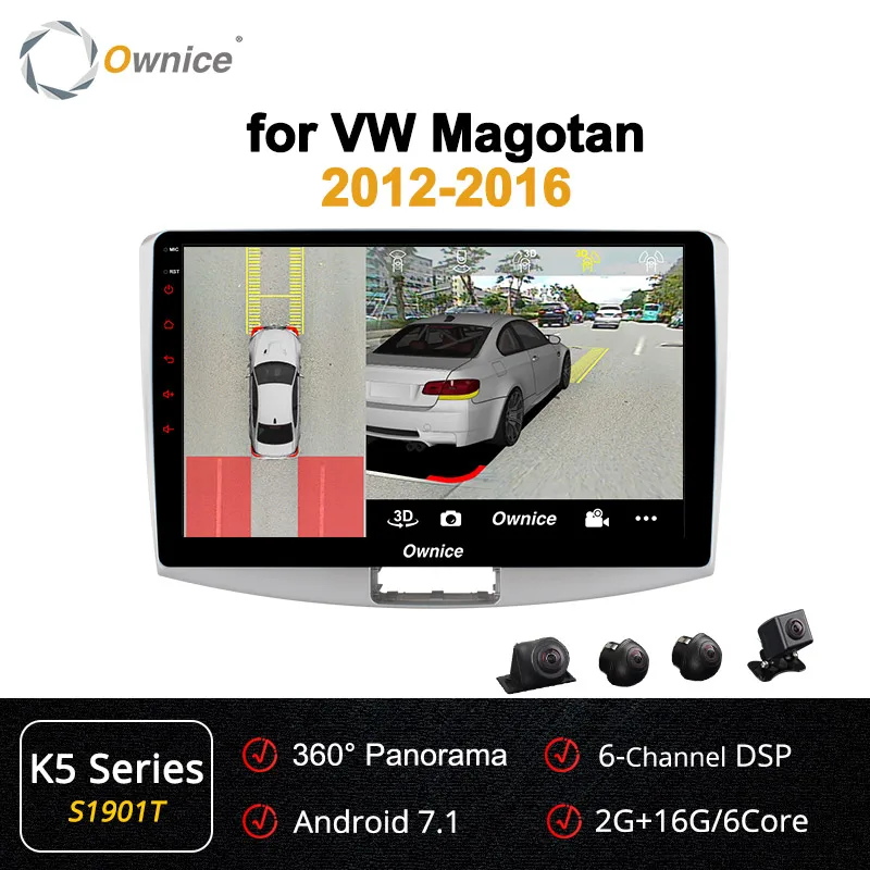 Ownice 8 ядерный Android 9,0 автомобильный Радио плеер gps k3 k5 k6 для Volkswagen CC Magotan Passat b7 2012 2013 DSP SPDIF - Цвет: S1901 K5