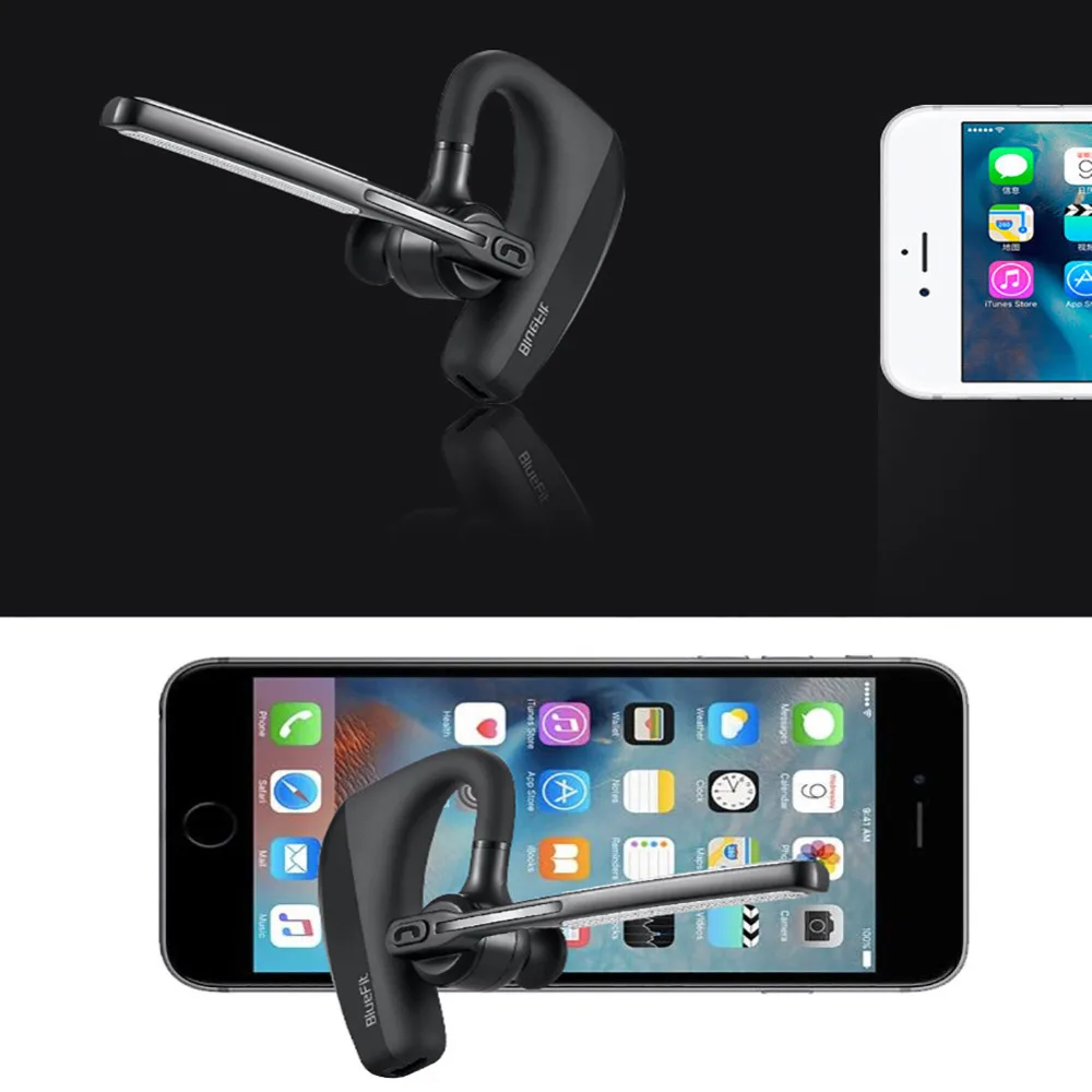 Bluetooth 4,1 Гарнитура с одним ухом, беспроводная универсальная мини-гарнитура с сабвуфером, автомобильная Спортивная bluetooth-гарнитура