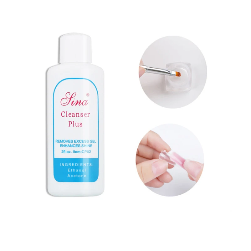 

Liquid Removes Excess Gel Enhances Shine Cleanser Cleansing Gel Remover Solvent Cleaner UV Nail Art Clean Degreaser 60ml