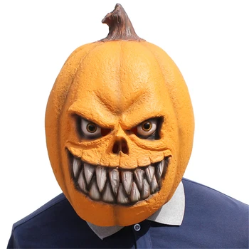 

Halloween Pumpkin mask Latex Movie Cosplay Adult evil Party Mask for Halloween Party Full Face Helmet Horror prop