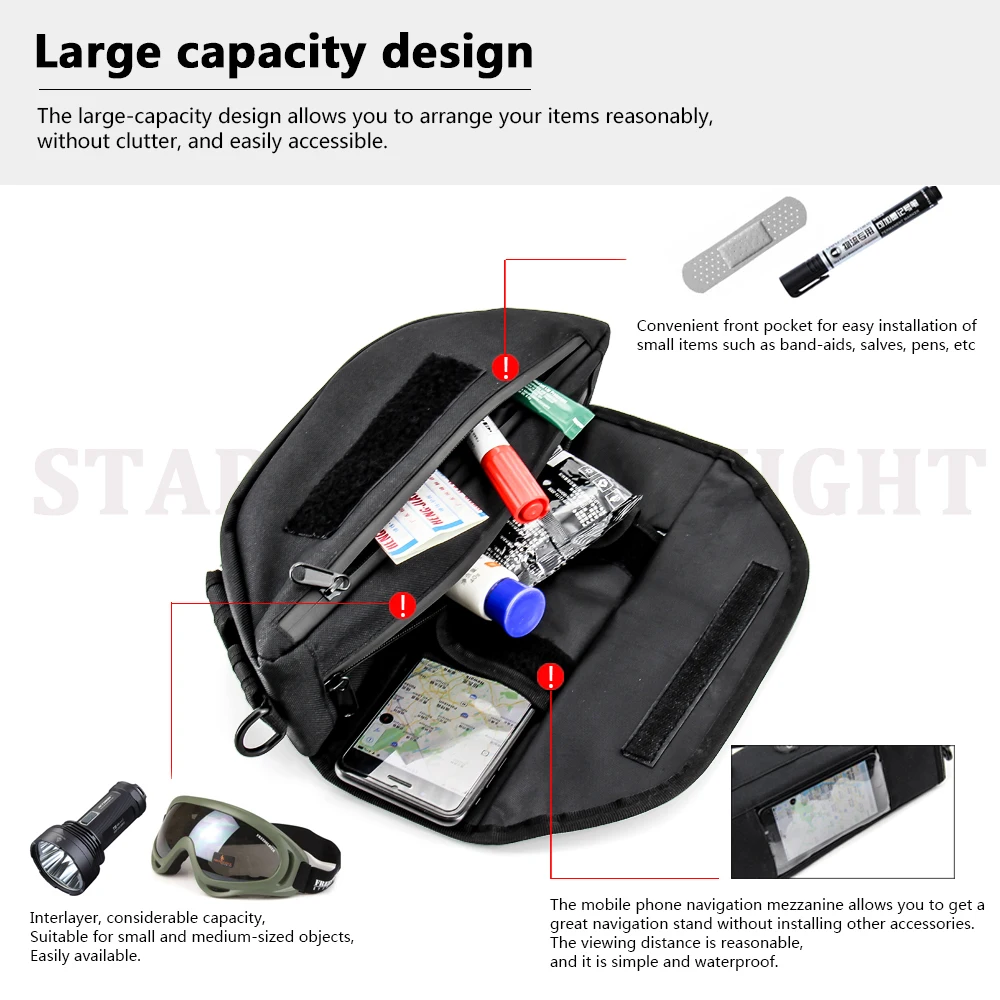 For BMW R1200GS R1250GS ADV F700GS F750GS F800GS F900XR F900R bag modern waterproof motorcycle handlebar travel navigation bag