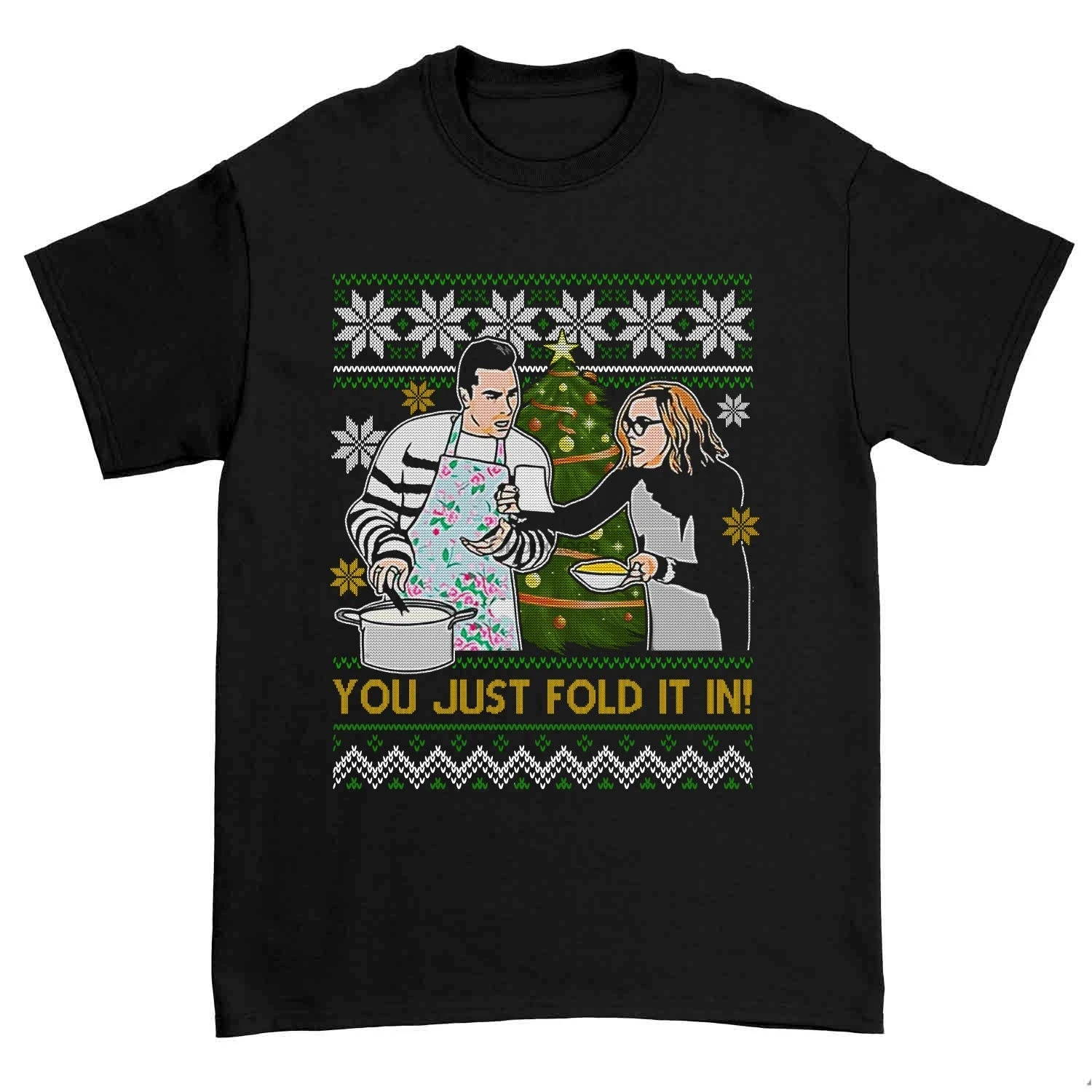 Футболка унисекс You Just Fold It in David_Rose moсеребристая рубашка Rose Creek Tv Fan гадкая идея |