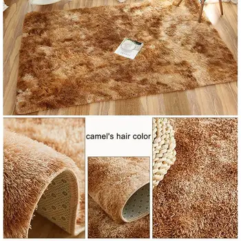 

Carpet Floor Fluffy Rugs Multicolored 160x120cm Home Mat Living Room Polyester Fiber Tie-Dyed Anti-Skid Warm Area Rug Sofa