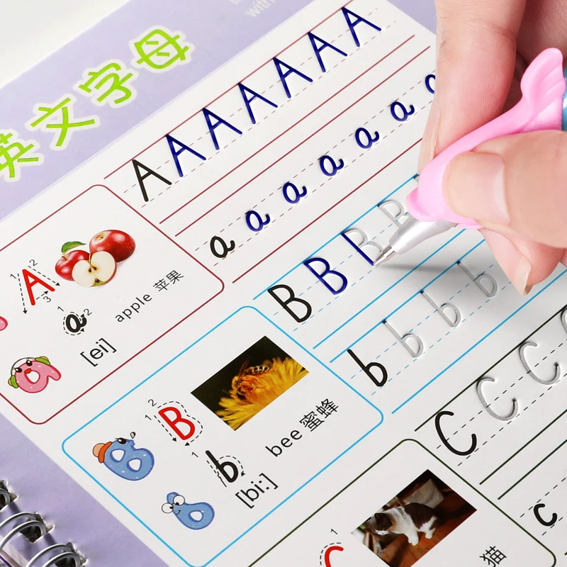 English Copybook For Calligraphy Books For Kids Word Children's Book Handwriting Children writing Learning English Practice Book afbeelding