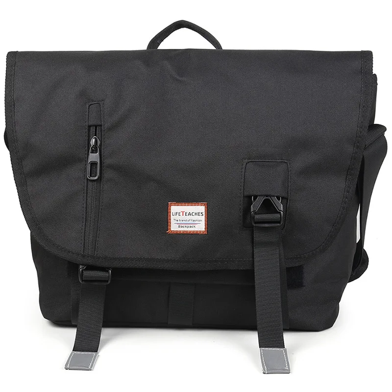 OZUKO новые мужские сумки-мессенджеры водонепроницаемые дорожные сумки через плечо повседневные школьные сумки уличная мода Harajuku велосипедная сумка через плечо - Цвет: Черный