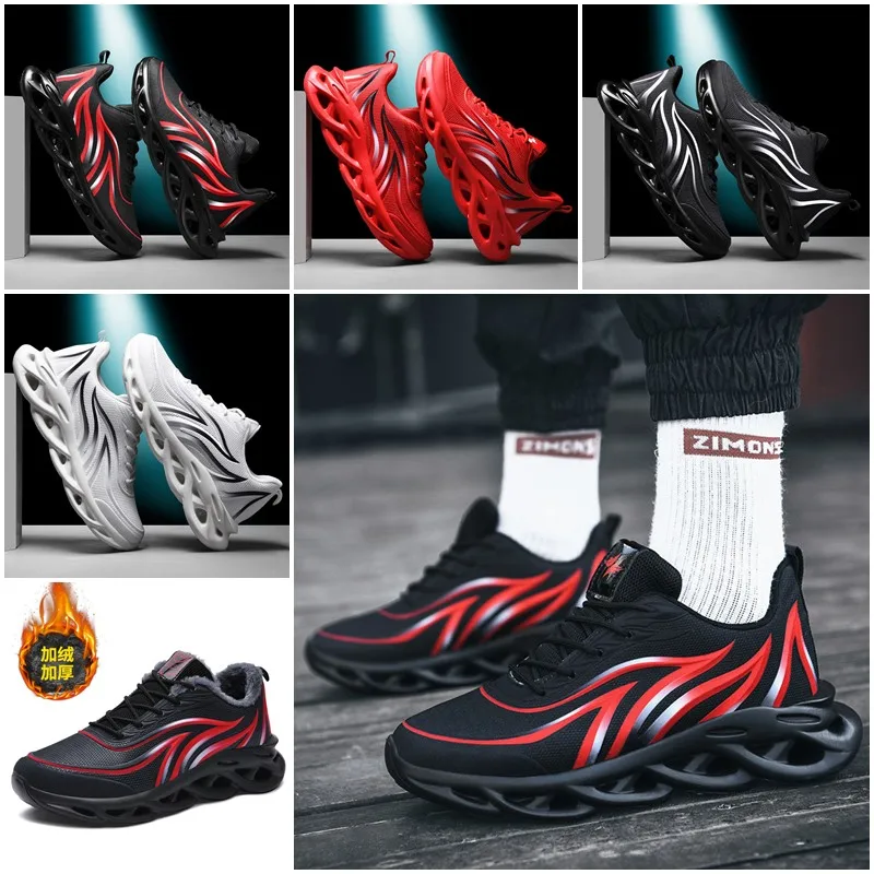 

Outdoor Sport Blade Men Shoes Lightweight Damping Mens Running Sneakers Flame Printing Blade Bottom Shoes Zapatillas Deportivas