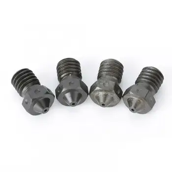 

3d printer filament 4Pcs 3D Printer Nozzle Accessories Top V6 Tempered High Temperature Steel 1.75mm 0.8mm all-metal 3d printer