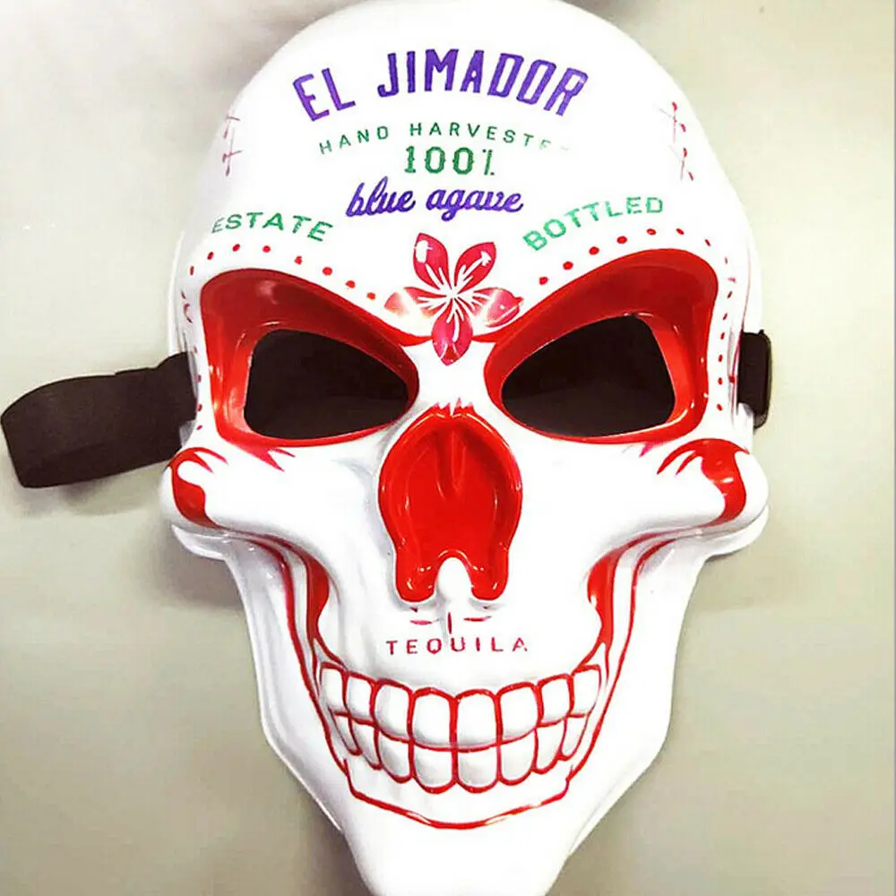 GH New Halloween Mask Skull Skeleton Mask Full Face for Cosplay Masquerade Party Masks - Цвет: F