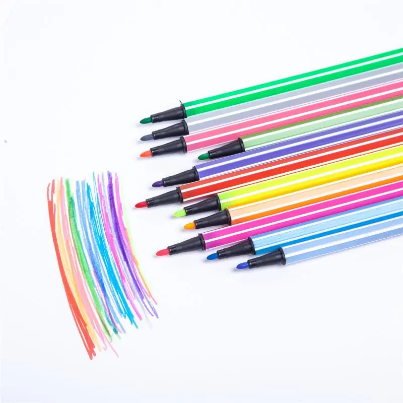 12 цветов/набор Fineliner Art Mark Pen Акварельная ручка для рисования