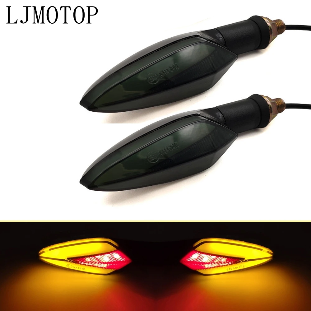 2pcs Motorcycle Led Turn Signal Lights Flashers Directional For Yamaha SEROW 250 TTR125 TTR250 TTR600 XT250 TRICKER DT230 DT125 |