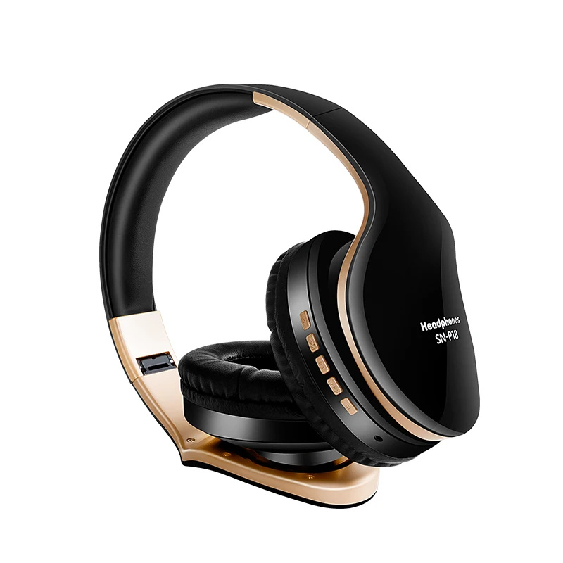 Black PunnkFunnk беспроводные наушники V5.0+ EDR Bluetooth гарнитура для мобильного телефона Mp3 Складные стерео наушники с шумоподавлением - Цвет: Black