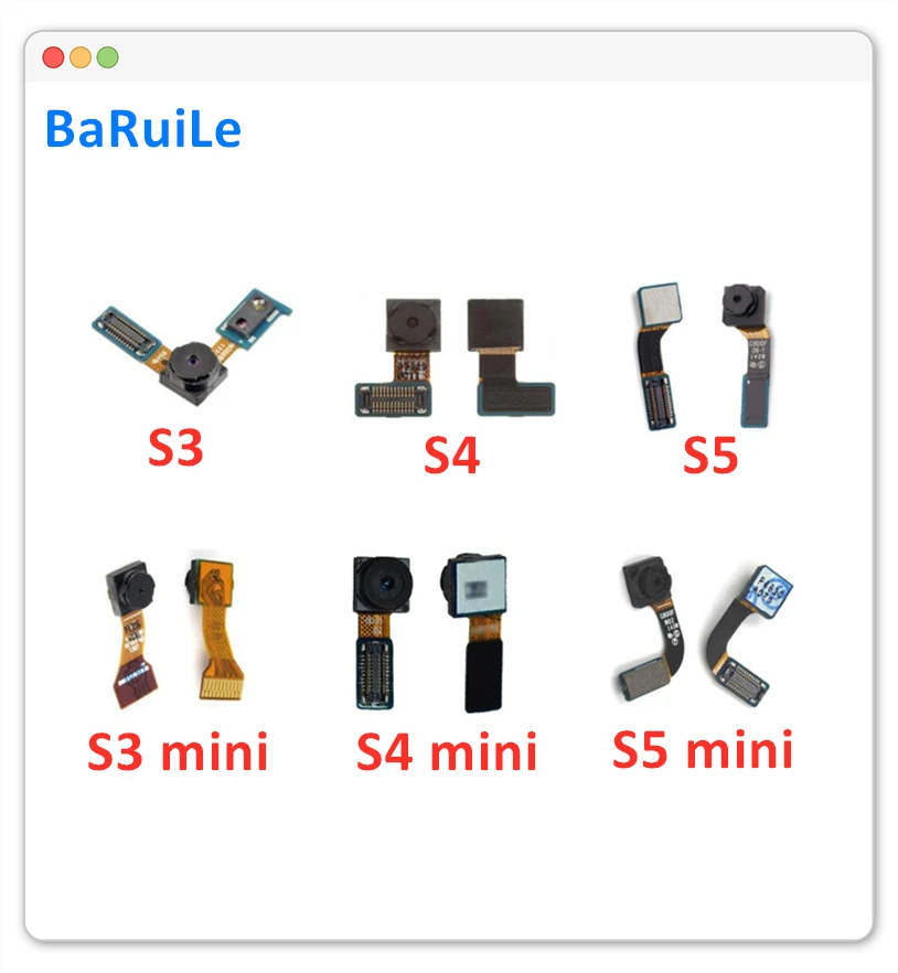 BaRuiLe 5 шт. маленькая камера для SamSung S3 mini S4 S5 i9300 i9500 фронтальная гибкий кабель