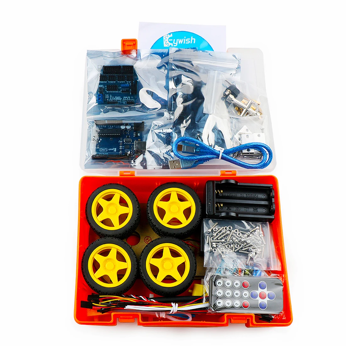  DIY Obstacle Avoidance Smart Programmable Robot Car Educational Learning Kit For Arduino UNO / BLE  - 4000283778478