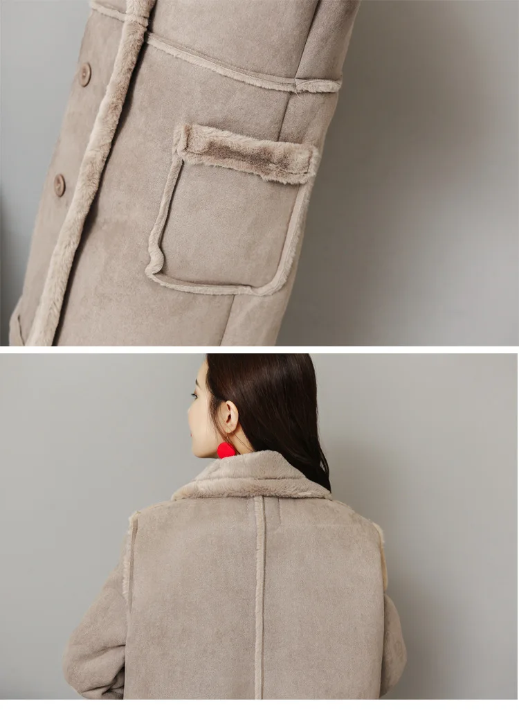 Ozhouzhan пальто женское зима корейский стиль стиль Харадзюку кроличий мех норки сустав Толстый средней длины шерстяной для похудения