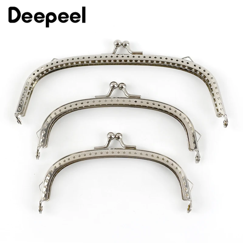 5/10pcs Deepeel 10.5/12.5/15.5cm Silver Purse Frame for Bag Metal Kiss Clasp Handbag Sewing Brackets Hardware Wallet Accessory | Багаж и
