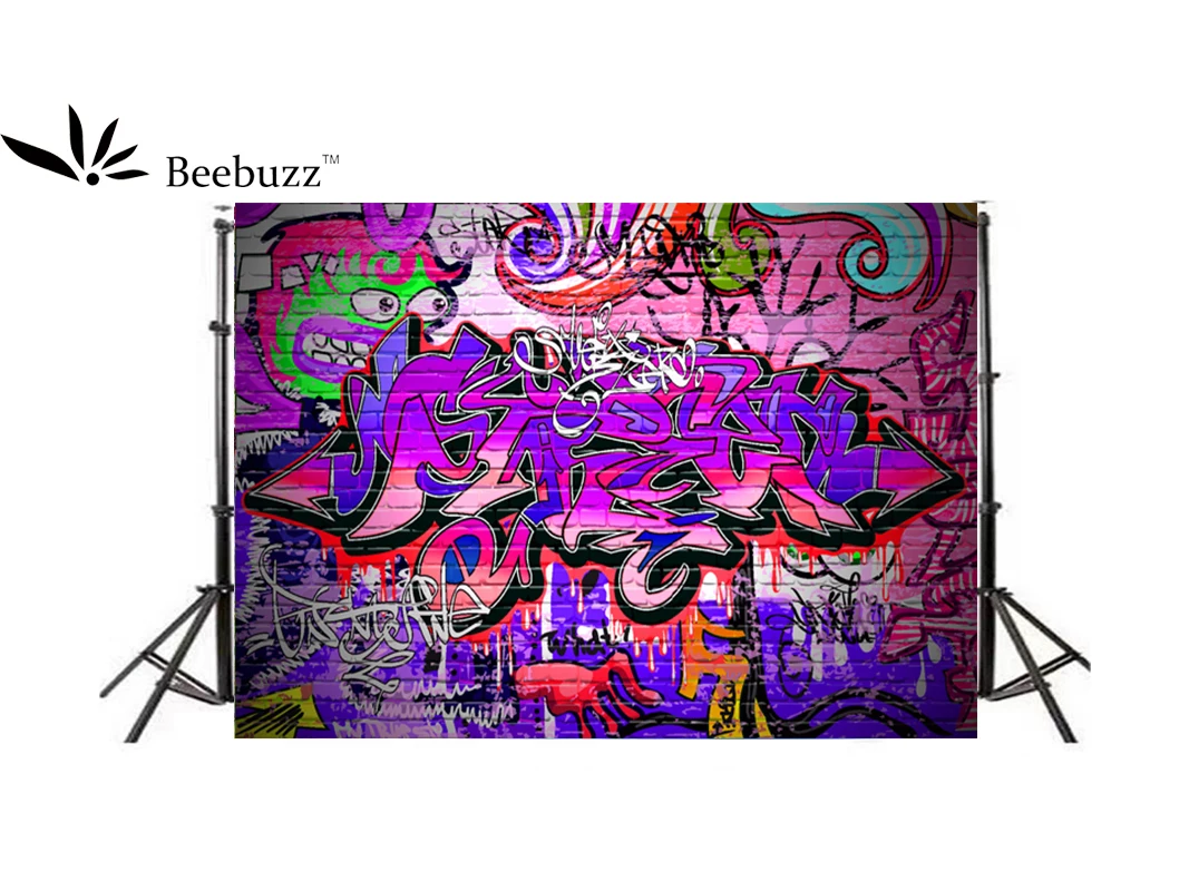 

Beebuzz Photo Background Purple Street Hip Hop Style Photo Backdrop