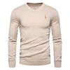 Hot Seller Mens Sweaters V-Neck Brand-Quality Embroidery Winter Autumn Solid Pullovers Cotton wGwLq6Da