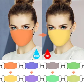 

Unisex Breathable Creative Thermal Discoloration Protective Mask Color Changing Face Mask Protective PM 2.5 Dust Mouth Cover