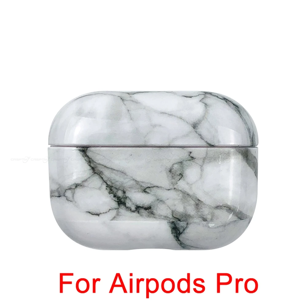 Чехол для наушников CASPTM с мраморным узором для Airpods 1 2 Pro, Жесткий Чехол для ПК, чехол для зарядки, корпус для AirPods 1 2 3, защитный чехол - Цвет: 03