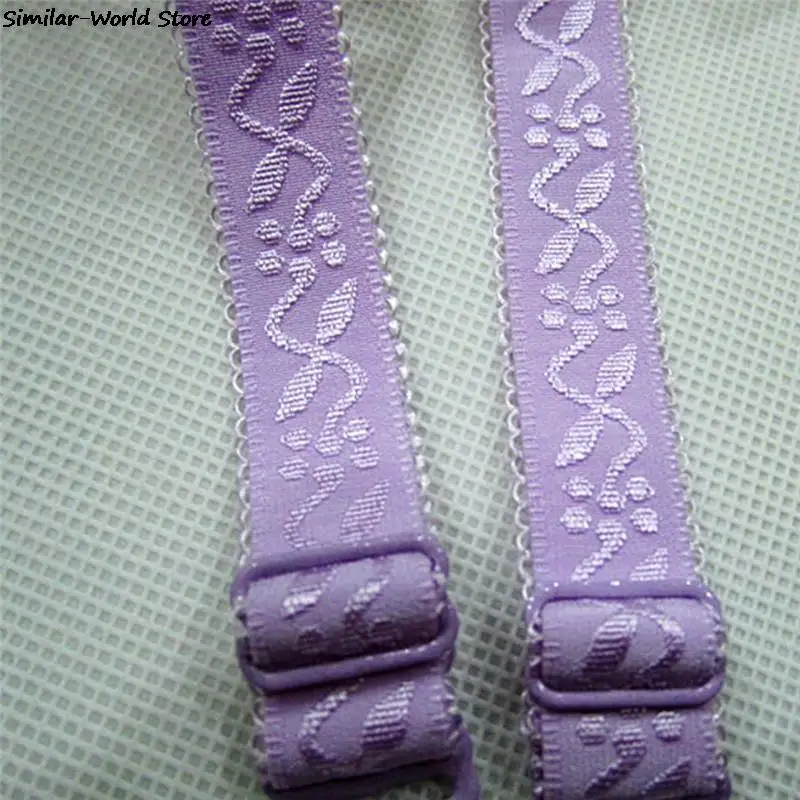 Slip-Resistant Double Elastic Bra Straps - 34cm, 1 Pair