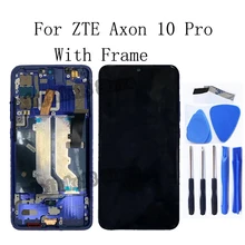 AMOLED Original display For ZTE Axon 10 Pro lcd display oled with frame+touch screen Digitizer assembly for axon 10 pro 5G parts