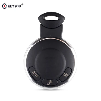 

KEYYOU Key Shell Cover Replacement Fob 3 Buttons For BMW Mini Cooper 3 Remote Auto Smart Car Keyless Entry Fob Case With Blade