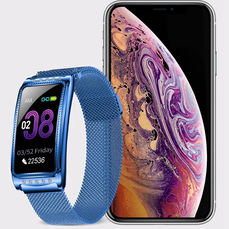 F28 Smartwatch with Heart Rate Monitor Blood Pressure Clock Smart Waterproof IP68 Physiological Cycle Watch Support for Women
