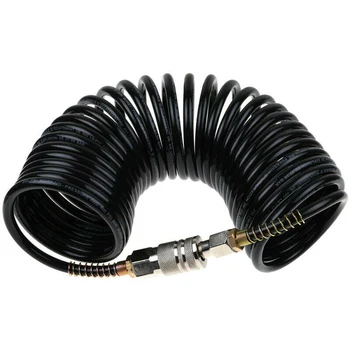

1/4 Flexible Air Hose Practical Inflating PE Durable Extension Pipe Connect Pneumatic Compressor Adapter Quick Coupler Coil #734