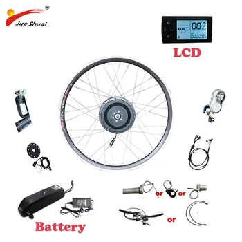 

48V 500W E bike Conversion Kit Gear Hub Motor 26’’ 700C Waterproof LCD Display Electric Bicycle With Battery Function