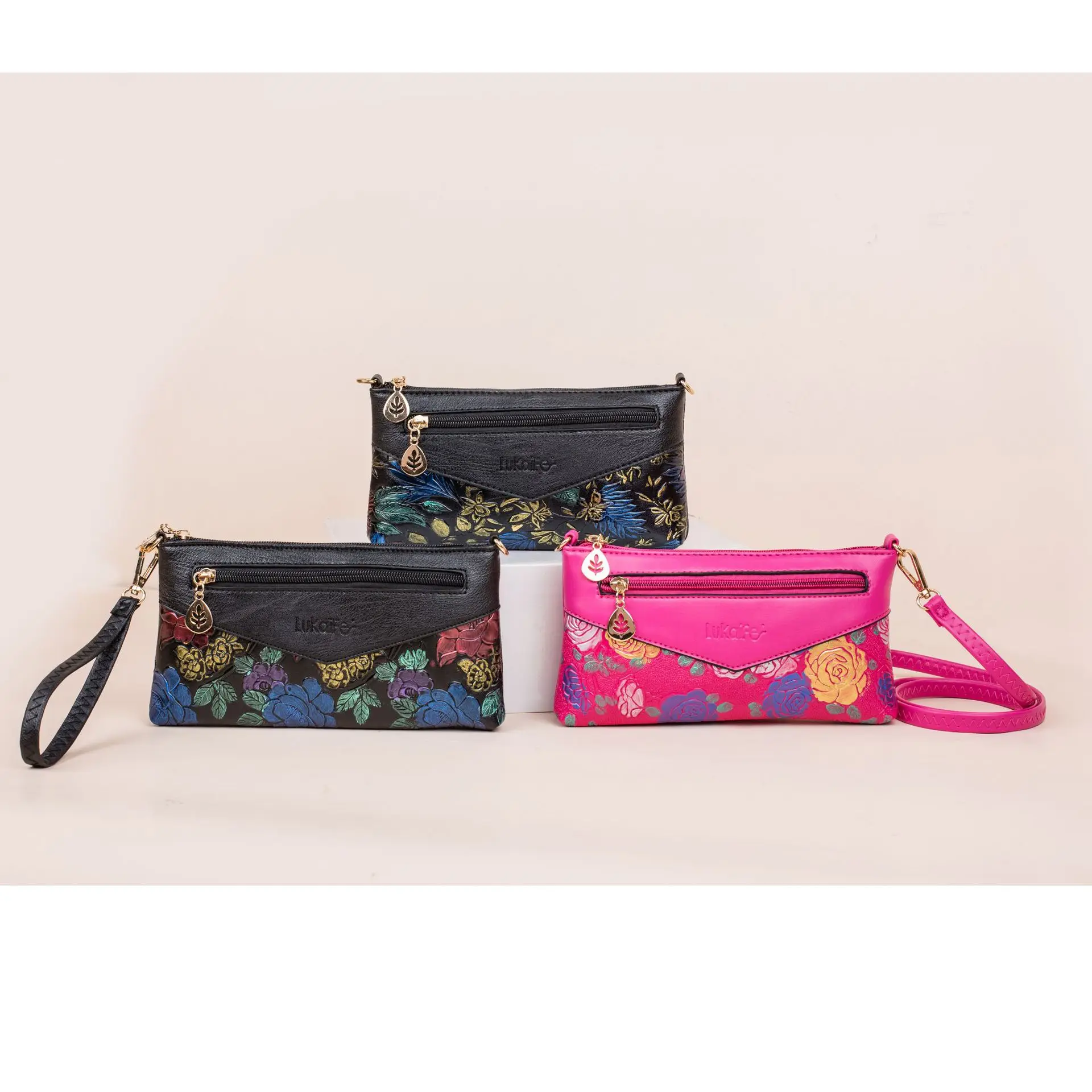 

Leilin Origional Flower Sheepskin WOMEN'S Handbag Women's Versitile Fashion Four Seasons Shoulder Cross-body Put Mobile Phone Ba