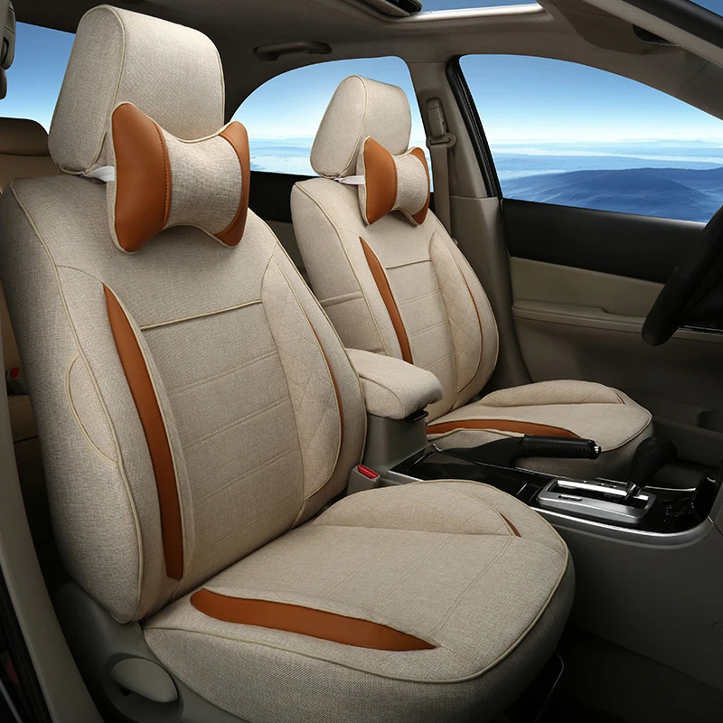 Чехол для автомобильного сиденья из льняной ткани Toyota Sienna|cute seat covers|seat covers for toyotacar