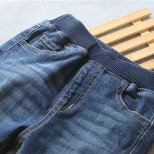 Эластичные стеганые ковбойские брюки с вышивкой в Корейском стиле для больших мальчиков; Новинка года; Сезон Зима; стильная детская одежда; K9987