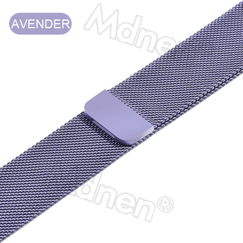 lavender Миланская петля, ремешок для Apple Watch, 42 мм, 38 мм, Iwatch 4, 3, 2, 1, Mdnen, браслет из нержавеющей стали, часы с магнитной пряжкой - Цвет ремешка: lavender