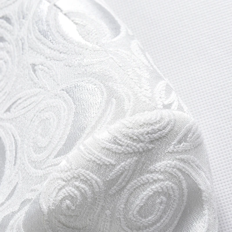 White Men's Rose Pattern Suit Jacket, Wedding Party Dress Coat, High Quality Men Slim Blazers Masculino Big Size M-6XL 2