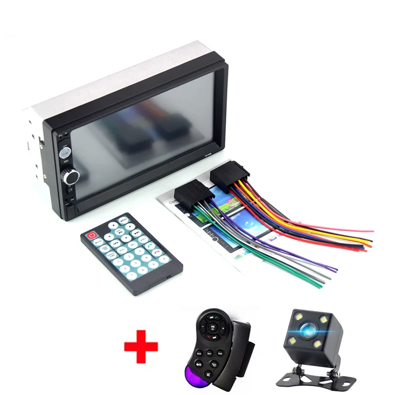 2 Din Автомобильный Радио 7 дюймов Сенсорный экран Bluetooth Авто Радио устройств на базе Android и ios Зеркало Ссылка заднего вида Камера автомобильный мультимедийный плеер - Цвет: 6-camera and control