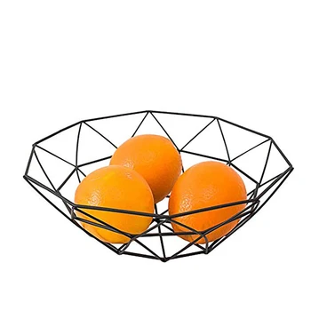 

Creative Fruit Bowl Metal Basket Luxury Candy Dish Geometric Style Simple Fruit storage basket [3]