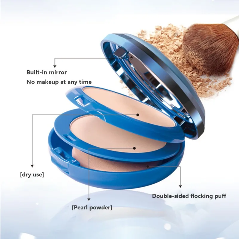 Make Up1 pc двойной слой двойного назначения прессованная пудра контроль жирности покрытие пятна даже тон кожи макияж порошок