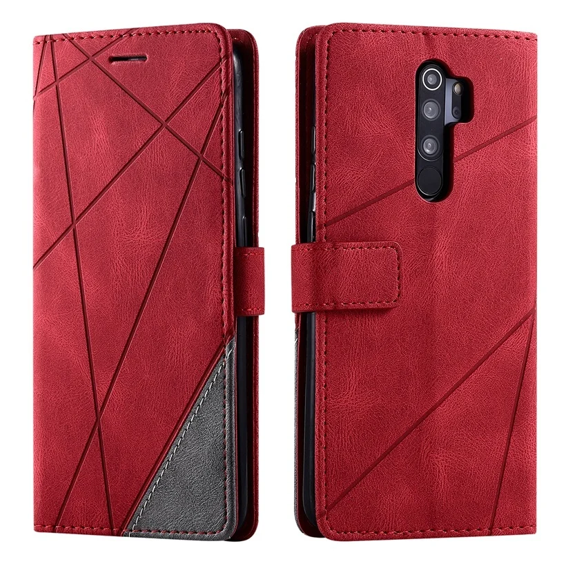 Geometric Leather Flip Case For Xiaomi Mi Redmi Note 7 8 9 10 7A 8A 8T Pro Max Lite A3 9T K20 K30 Wallet Card Holder Slots Cover xiaomi leather case hard