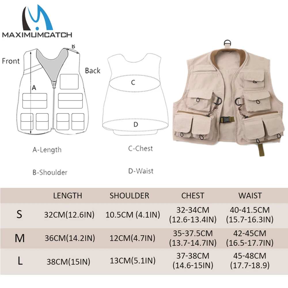 Maximumcatch Fly Fishing Vest Fly Vest Hykids Youth Children Jacket Multi  Pocket For Kids Youth Size S/M/L