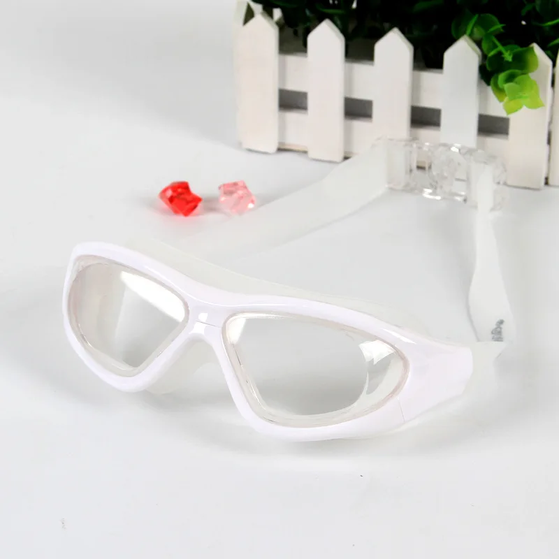 

Large Frame Prescription Swimming Goggles Men And Women Fashion High-definition Waterproof Anti-fog Adult Big Vision Plain Glass