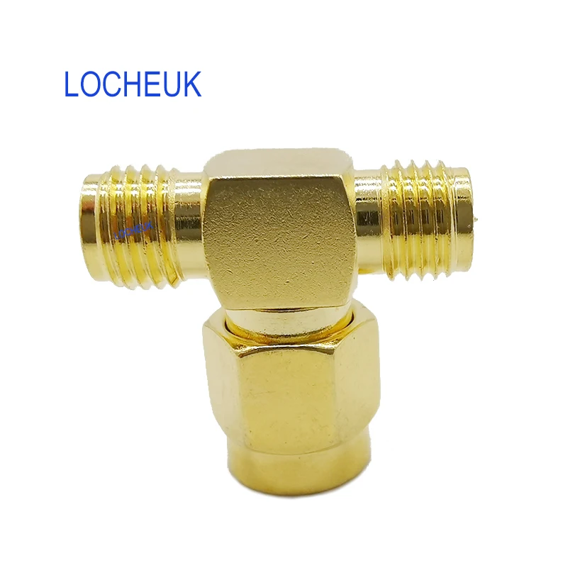 SMA RF адаптер RP Male к двойному Female pin T Type коаксиальный разъем двум Splitter