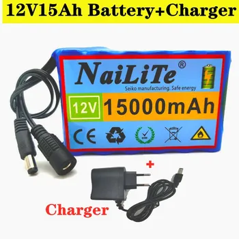 

Original 18650 Li-Ion Battery Portable Rechargeable Battery DC 12 V 12.6 V 15000mAh Battery/12.6V Battery Pack +12.6V1A Charger