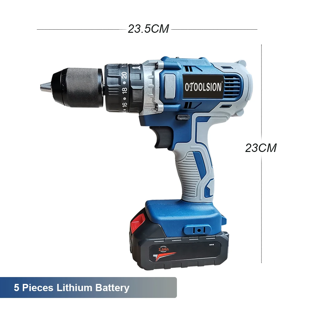 21V Screwdriver Drill Cordless Drill Variable Speed Power Drill 45N.m Electric Screwdriver Cordless Impact Driver For Home DIY (7)