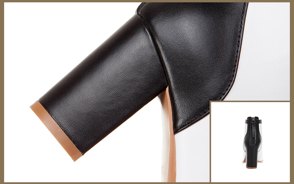 SOPHITINA/удобные ботинки с круглым носком; Высококачественная обувь из натуральной кожи на квадратном каблуке; модная разноцветная обувь; женские ботинки; MO314