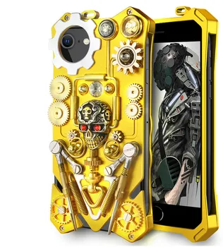 

For Apple iPhone SE 2020 Luxury Gear machinery Heavy Duty Armor All-metal Aluminum Alloy Phone Case for iPhone SE 2020 Cover