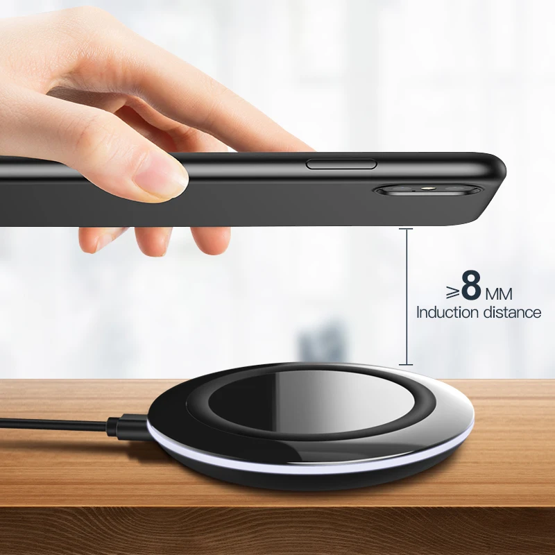 TOTU 10W Qi Wireless Charger For iPhone X XS 11 Pro Max Huawei P30 Samsung S9 S10 Xiaomi Mi9 Fast Charging Phone Wirless Charger