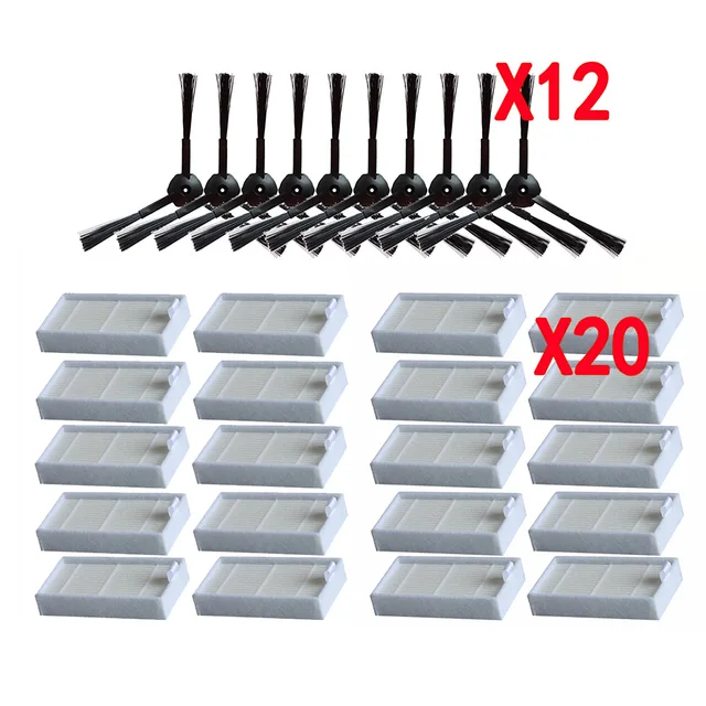 Primary dust Filter side brush Efficient Hepa Filter for ilife v5 v5s V3 V3s v5pro V50 V55 x5  robot vacuum cleaner Parts white