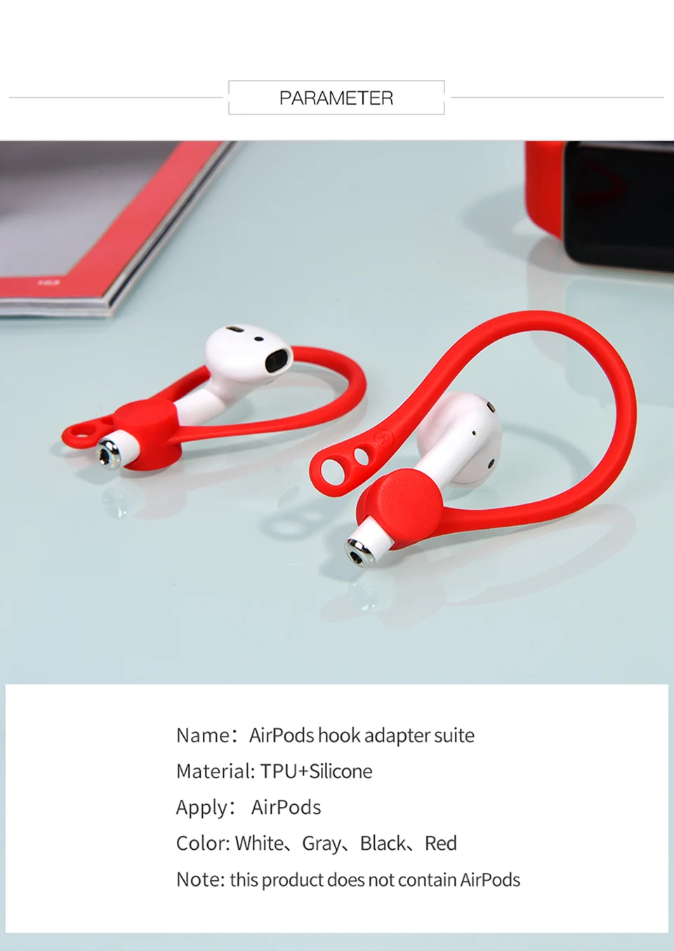 KUULAA защитные Крючки Держатель безопасности подходят крючки для Airpods Apple беспроводные наушники аксессуары спортивные анти-потеря ушной крючок